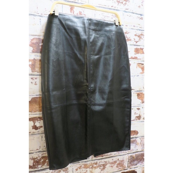 Lulu's She's Irresistible Black Vegan Leather Pencil Skirt - Picture 6 of 11